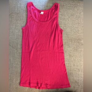 J. Crew ribbed tank, pink, size medium.